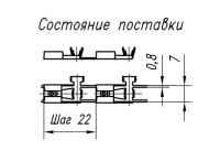Контакт гнездовой (флажкового типа) 45.7373.8011